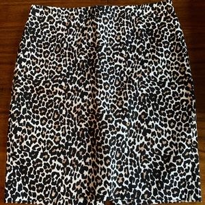 J Crew leopard pencil skirt